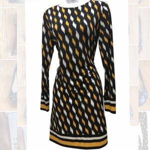 Michael Kors Blue & Yellow Tunic Casual Dress